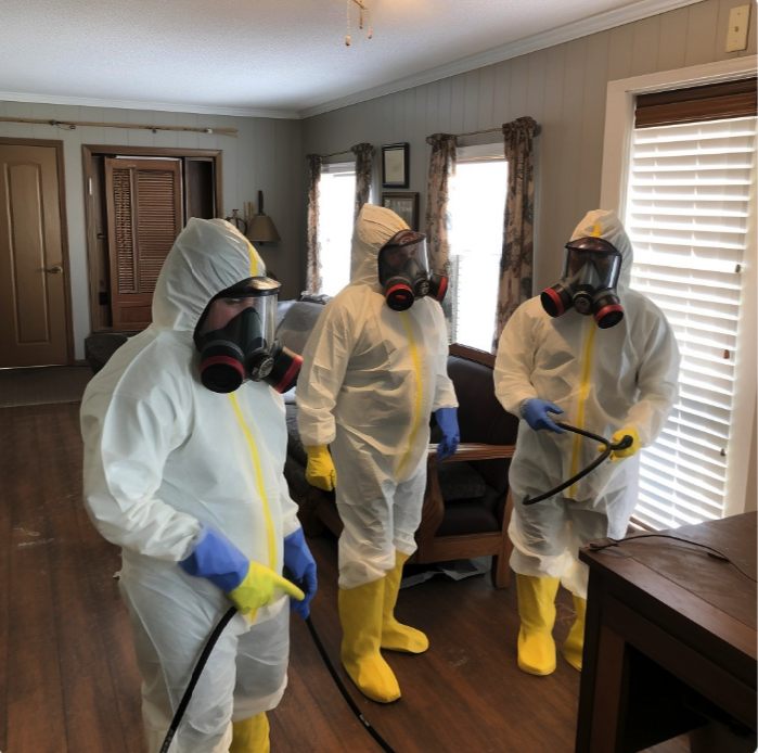 crew of mold remediation workers
